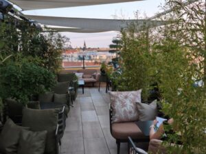Views from the terrace are stunning